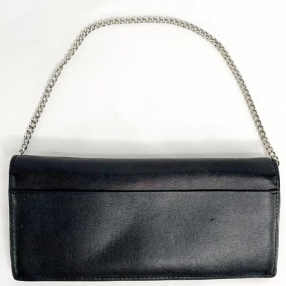 ALL SAINTS Smooth Leather Black Chain Wallet - Picture 2 of 5